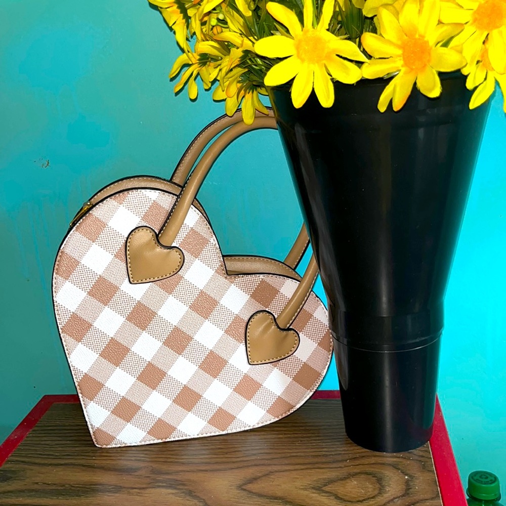 Plaid Heart Crossbody